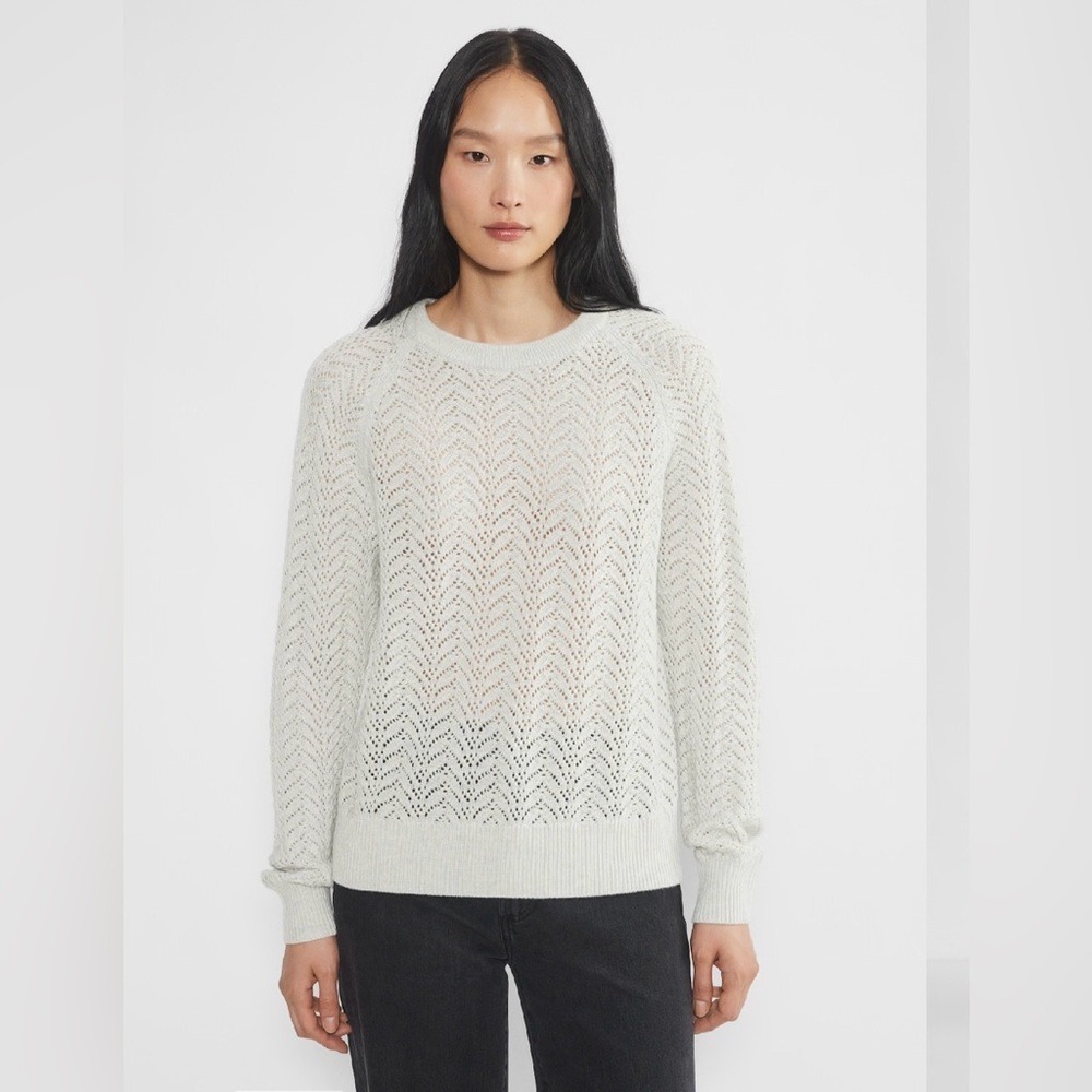 Aritzia Wilfred Arbor Merino Wool Sweater Heather Birch Airy‎ Knit XL NEW